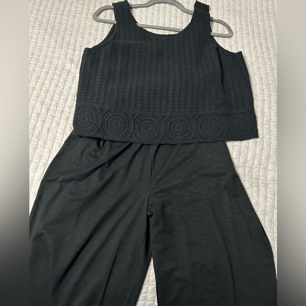 NWT J Jill Crochet Wide Leg Jumpsuit